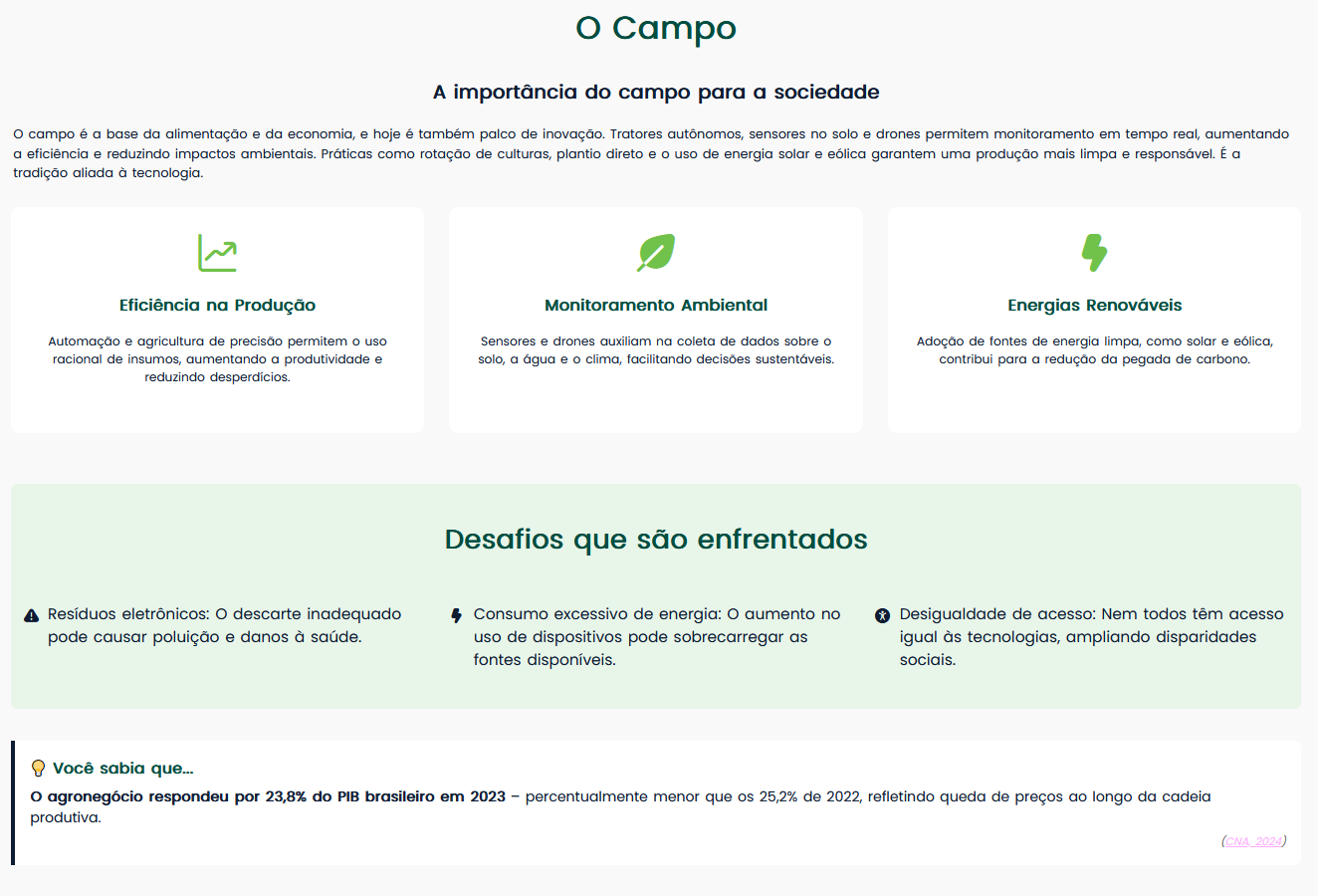 Prévia do site